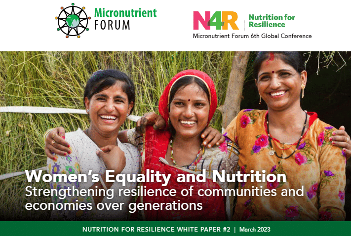 Women's Equality and Nutrition - Micronutrient Forum